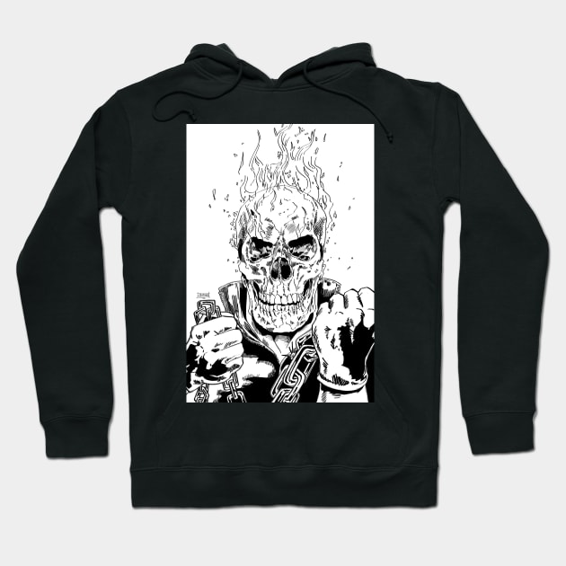 Skull hellfire Hoodie by BarnesComicArt